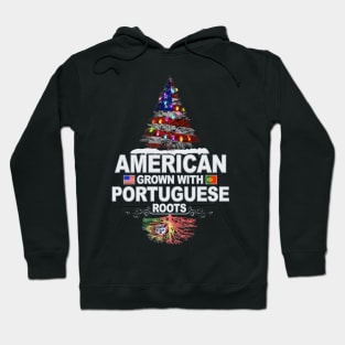 Christmas Tree  American Grown With Portuguese Roots - Gift for Portuguese From Portugal Hoodie